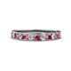 1 - Kathiryn 2.70 mm Pink Tourmaline and Diamond 11 Stone Wedding Band 