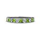 1 - Kathiryn 2.70 mm Peridot and Diamond 11 Stone Wedding Band 