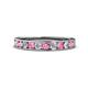 1 - Kathiryn 2.70 mm Pink Sapphire and Diamond 11 Stone Wedding Band 