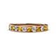 1 - Kathiryn 2.70 mm Citrine and Diamond 11 Stone Wedding Band 