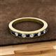 2 - Kathiryn 2.70 mm Blue Sapphire and Diamond 11 Stone Wedding Band 