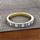 2 - Kathiryn 2.70 mm Tanzanite and Diamond 11 Stone Wedding Band 