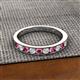 2 - Kathiryn 2.70 mm Pink Tourmaline and Diamond 11 Stone Wedding Band 