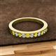 2 - Kathiryn 2.70 mm Yellow Sapphire and Diamond 11 Stone Wedding Band 
