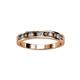 2 - Kathiryn 2.70 mm Smoky Quartz and Diamond 11 Stone Wedding Band 