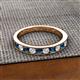 2 - Kathiryn 2.70 mm Blue and White Diamond 11 Stone Wedding Band 
