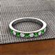 3 - Kathiryn 3.00 mm Green Garnet and Diamond 11 Stone Wedding Band 