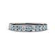 1 - Kathiryn 3.00 mm Aquamarine and Diamond 11 Stone Wedding Band 