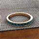3 - Kathiryn 3.00 mm Blue and White Diamond 11 Stone Wedding Band 