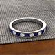 3 - Kathiryn 3.00 mm Blue Sapphire and Diamond 11 Stone Wedding Band 
