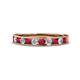 1 - Kathiryn 3.00 mm Ruby and Diamond 11 Stone Wedding Band 