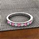 3 - Kathiryn 3.00 mm Pink Sapphire and Diamond 11 Stone Wedding Band 