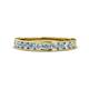 1 - Kathiryn 3.00 mm Aquamarine and Diamond 11 Stone Wedding Band 
