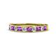 1 - Kathiryn 3.00 mm Amethyst and Diamond 11 Stone Wedding Band 