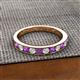 3 - Kathiryn 3.00 mm Amethyst and Diamond 11 Stone Wedding Band 