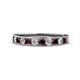 1 - Kathiryn 3.00 mm Red Garnet and Diamond 11 Stone Wedding Band 