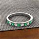 3 - Kathiryn 3.00 mm Emerald and Diamond 11 Stone Wedding Band 