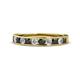 1 - Kathiryn 3.00 mm Black and White Diamond 11 Stone Wedding Band 