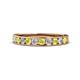 1 - Kathiryn 3.00 mm Yellow Sapphire and Diamond 11 Stone Wedding Band 
