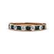 1 - Kathiryn 3.00 mm London Blue Topaz and Diamond 11 Stone Wedding Band 
