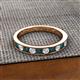 3 - Kathiryn 3.00 mm London Blue Topaz and Diamond 11 Stone Wedding Band 