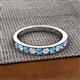 3 - Kathiryn 3.00 mm Blue Topaz and Diamond 11 Stone Wedding Band 