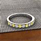 3 - Kathiryn 3.00 mm Yellow Sapphire and Diamond 11 Stone Wedding Band 