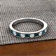3 - Kathiryn 3.00 mm Blue and White Diamond 11 Stone Wedding Band 