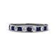 1 - Kathiryn 3.00 mm Blue Sapphire and Diamond 11 Stone Wedding Band 