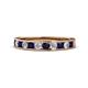 1 - Kathiryn 3.00 mm Blue Sapphire and Diamond 11 Stone Wedding Band 