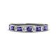 1 - Kathiryn 3.00 mm Iolite and Diamond 11 Stone Wedding Band 