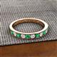 3 - Kathiryn 3.00 mm Emerald and Diamond 11 Stone Wedding Band 