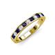 4 - Kathiryn 3.00 mm Blue Sapphire and Diamond 11 Stone Wedding Band 