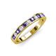 4 - Kathiryn 3.00 mm Iolite and Diamond 11 Stone Wedding Band 