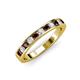 4 - Kathiryn 3.00 mm Red Garnet and Diamond 11 Stone Wedding Band 