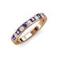 4 - Kathiryn 3.00 mm Iolite and Diamond 11 Stone Wedding Band 