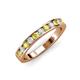 4 - Kathiryn 3.00 mm Yellow Sapphire and Diamond 11 Stone Wedding Band 