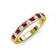 3 - Kathiryn 2.70 mm Ruby and Diamond 11 Stone Wedding Band 