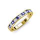 3 - Kathiryn 2.70 mm Tanzanite and Diamond 11 Stone Wedding Band 