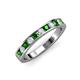 3 - Kathiryn 2.70 mm Green Garnet and Diamond 11 Stone Wedding Band 