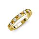 3 - Kathiryn 2.70 mm Citrine and Diamond 11 Stone Wedding Band 
