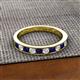 2 - Kathiryn 2.70 mm Blue Sapphire and Lab Grown Diamond 11 Stone Wedding Band 