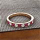 2 - Kathiryn 2.70 mm Ruby and Lab Grown Diamond 11 Stone Wedding Band 