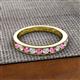 2 - Kathiryn 2.70 mm Pink Sapphire and Lab Grown Diamond 11 Stone Wedding Band 