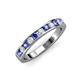 3 - Kathiryn 2.70 mm Tanzanite and Lab Grown Diamond 11 Stone Wedding Band 