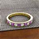 2 - Kathiryn 2.70 mm Amethyst and Lab Grown Diamond 11 Stone Wedding Band 