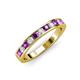 3 - Kathiryn 2.70 mm Amethyst and Lab Grown Diamond 11 Stone Wedding Band 