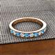 2 - Kathiryn 2.70 mm Blue Topaz and Lab Grown Diamond 11 Stone Wedding Band 