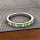 2 - Kathiryn 2.70 mm Peridot and Lab Grown Diamond 11 Stone Wedding Band 