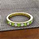 2 - Kathiryn 2.70 mm Peridot and Lab Grown Diamond 11 Stone Wedding Band 